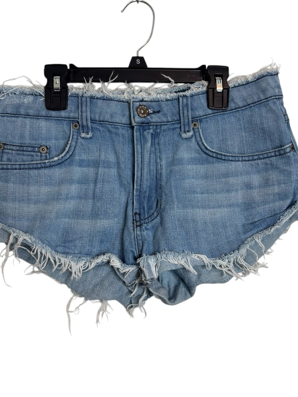 Carmar Light Wash Frayed Hem Denim Shorts